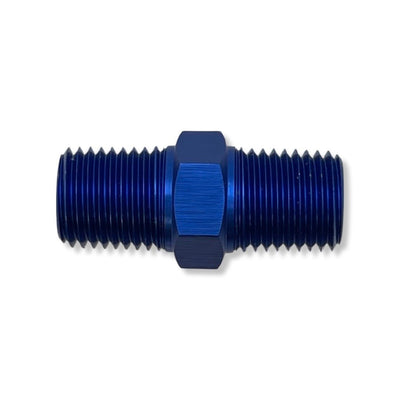 3/8" -18 NPT Male Union Adapter - Blue - 991103 by AN3 Parts