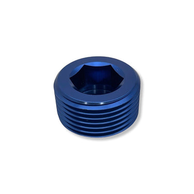 1/16" -27 NPT Hex Head Plug - Blue - 993201 by AN3 Parts