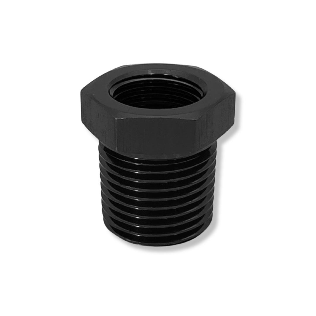 1/4" -18 NPT to 1/8" -27 NPT Reducer - Black - 991201BK by AN3 Parts