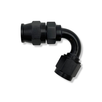 -6 AN JIC 120° DEGREE SMOOTHBORE PTFE HOSE REUSABLE FITTING - BLACK - 612006DBK by AN3 Parts