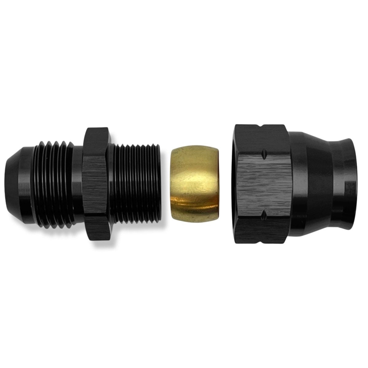 -6 AN MALE TO 5/16" TUBING - BLACK - 165056BK by AN3 Parts
