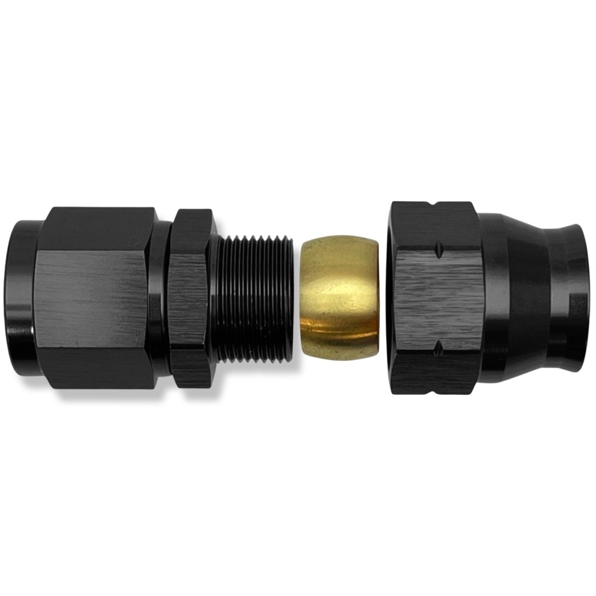 -8 AN FEMALE TO 1/2" TUBING - BLACK - 165108BK by AN3 Parts
