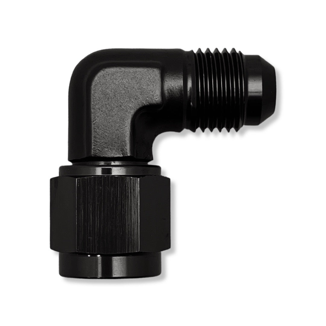 AN10 90° Female to Male Adapter - Black - 921110BK by AN3 Parts