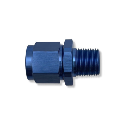AN10 Female Swivel to 1/2" -14 NPT Male Adapter - Blue - 91610D by AN3 Parts
