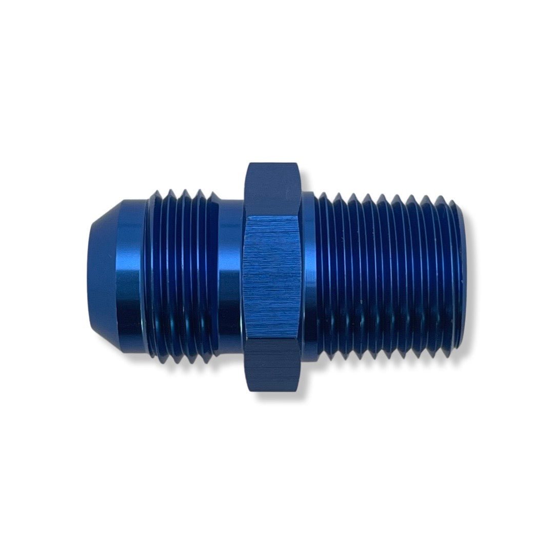 AN10 to 1/2" -14 NPT Male Adapter - Blue - 981610 by AN3 Parts