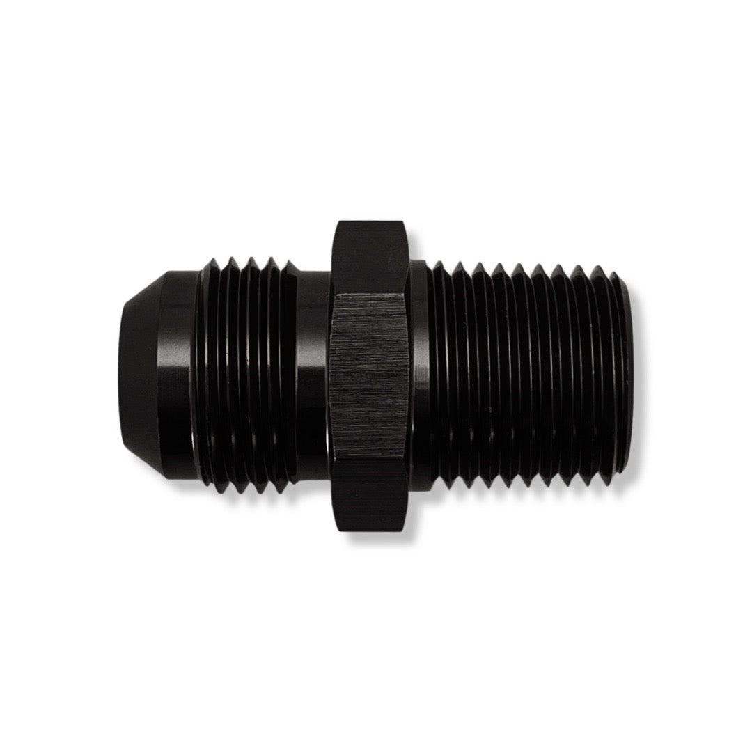 AN12 to 1/2" -14 NPT Male Adapter - Black
