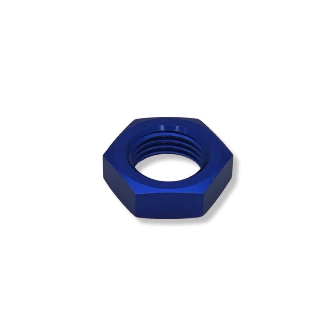AN16 Bulkhead Lock Nut - Blue