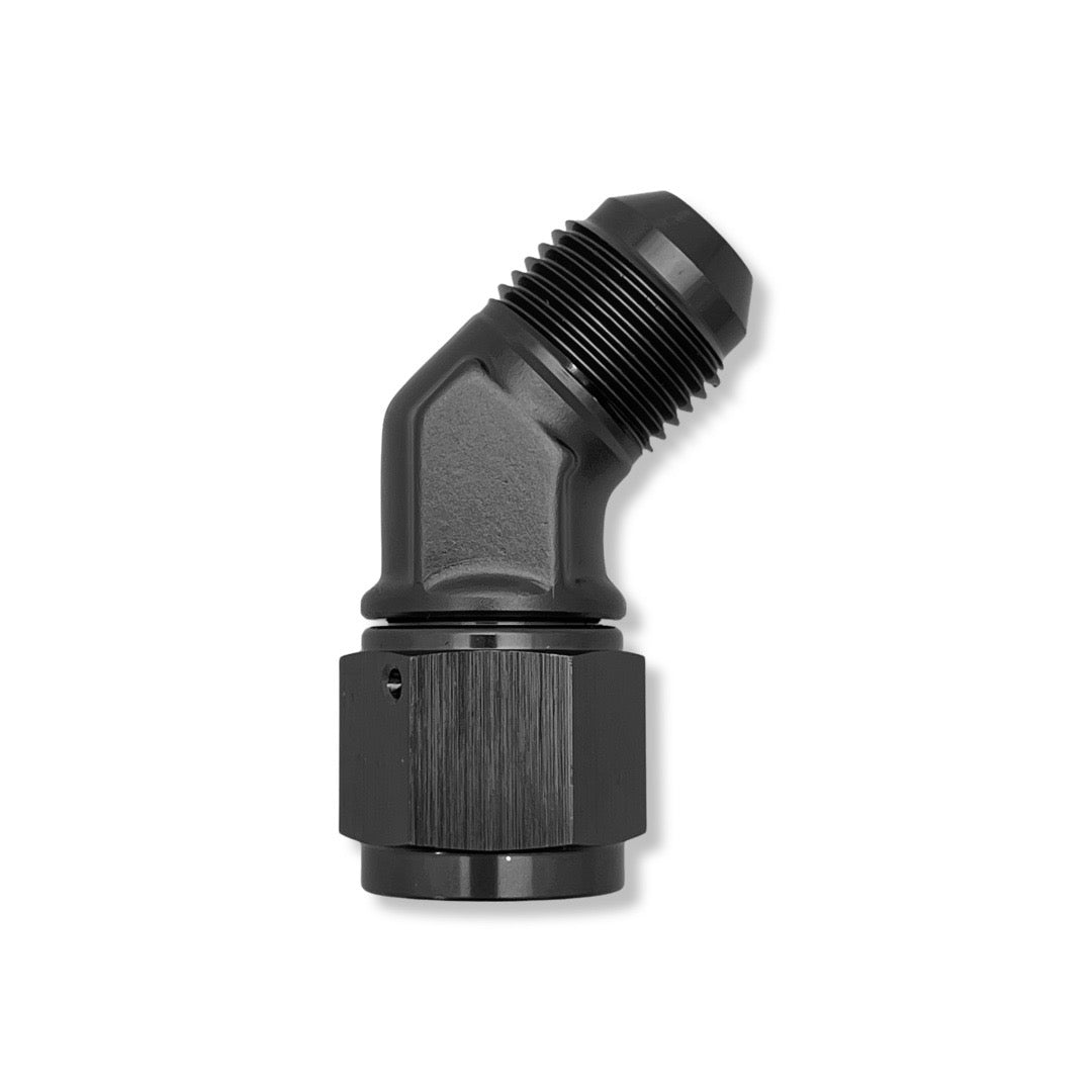 AN3 45° Female to Male Adapter - Black - 924103BK by AN3 Parts