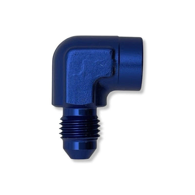 AN3 Male to 1/8" -27 NPT Female 90° Adapter - Blue - 968603 by AN3 Parts