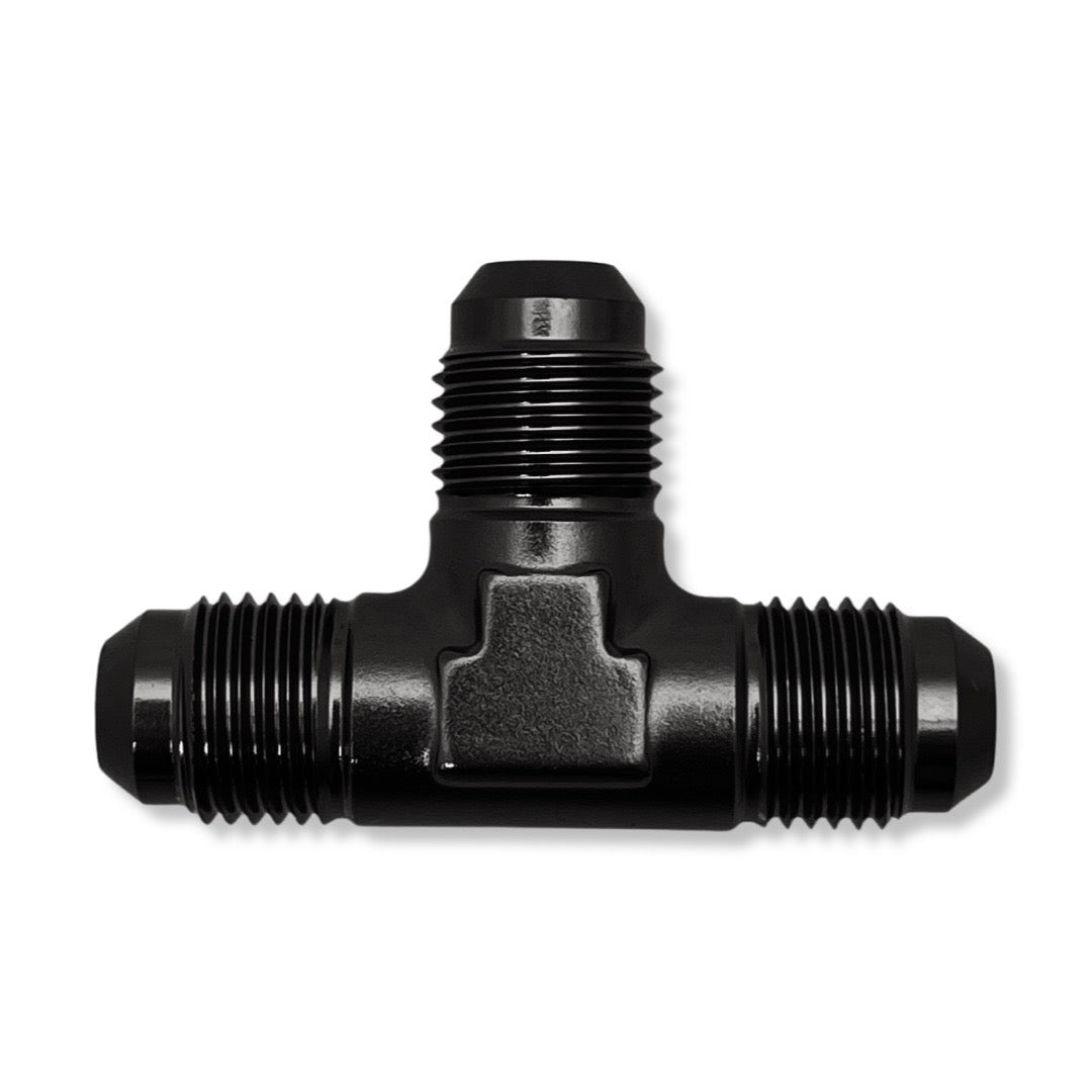 AN4 Male Tee Adapter - Black - 982404BK by AN3 Parts