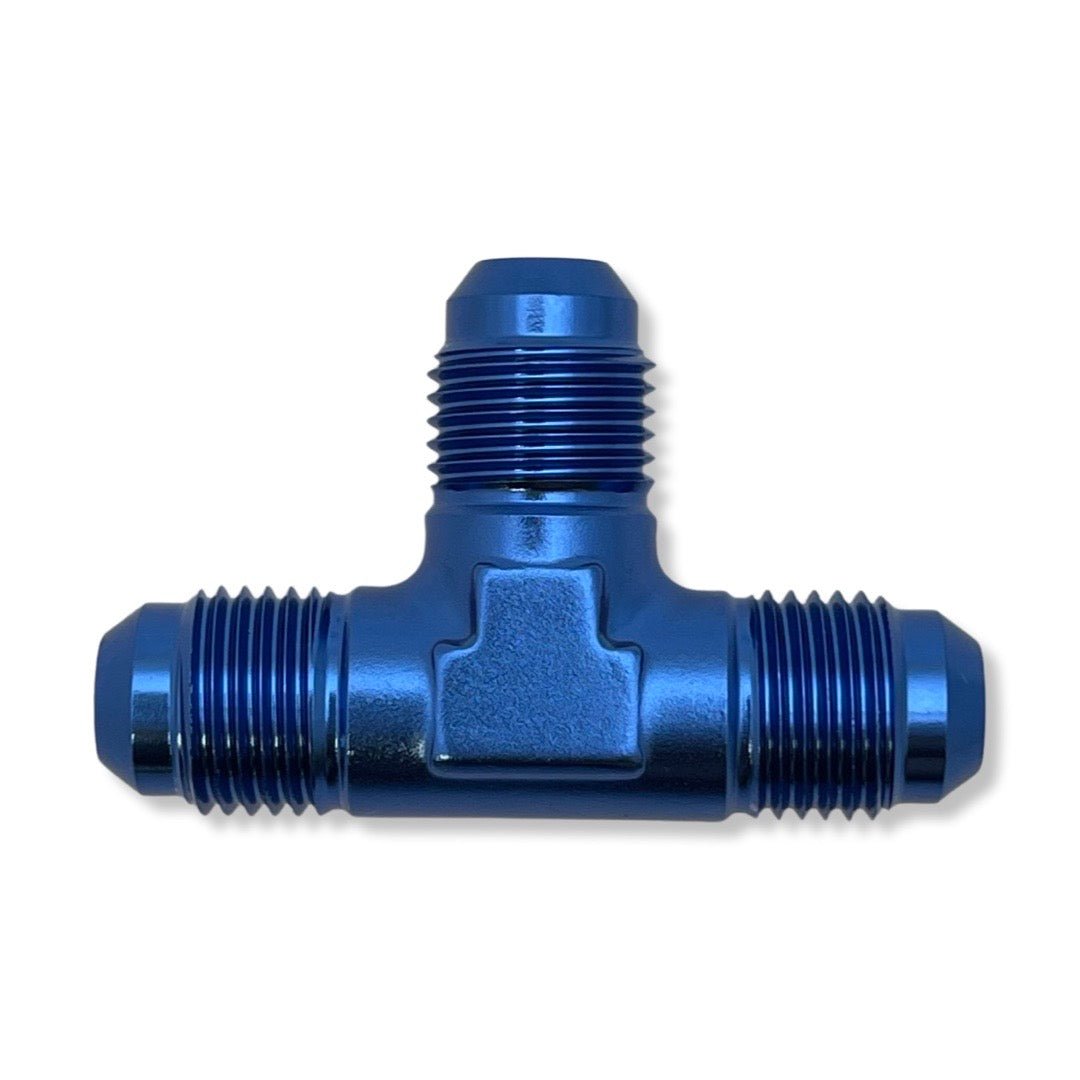 AN4 Male Tee Adapter - Blue - 982404 by AN3 Parts