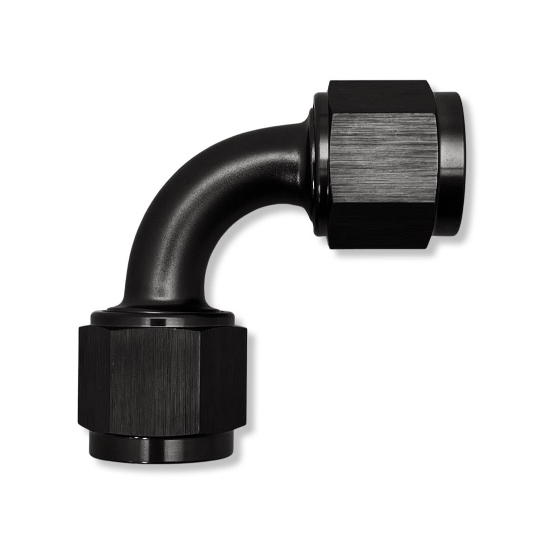 AN6 90° Female Adapter - Black - 935106BK by AN3 Parts