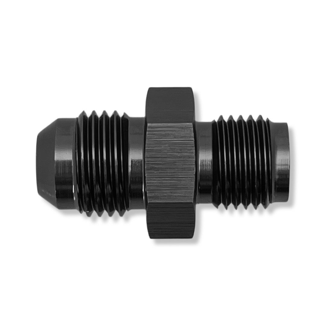 AN6 to 1/2" -20 UNF Concave Male to Male Adapter - Black - 991946BK by AN3 Parts