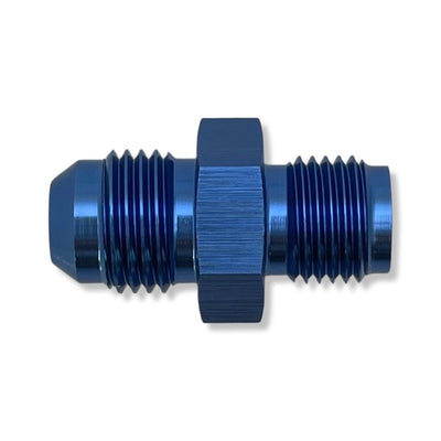 AN6 to 1/2" -20 UNF Concave Male to Male Adapter - Blue - 991946 by AN3 Parts