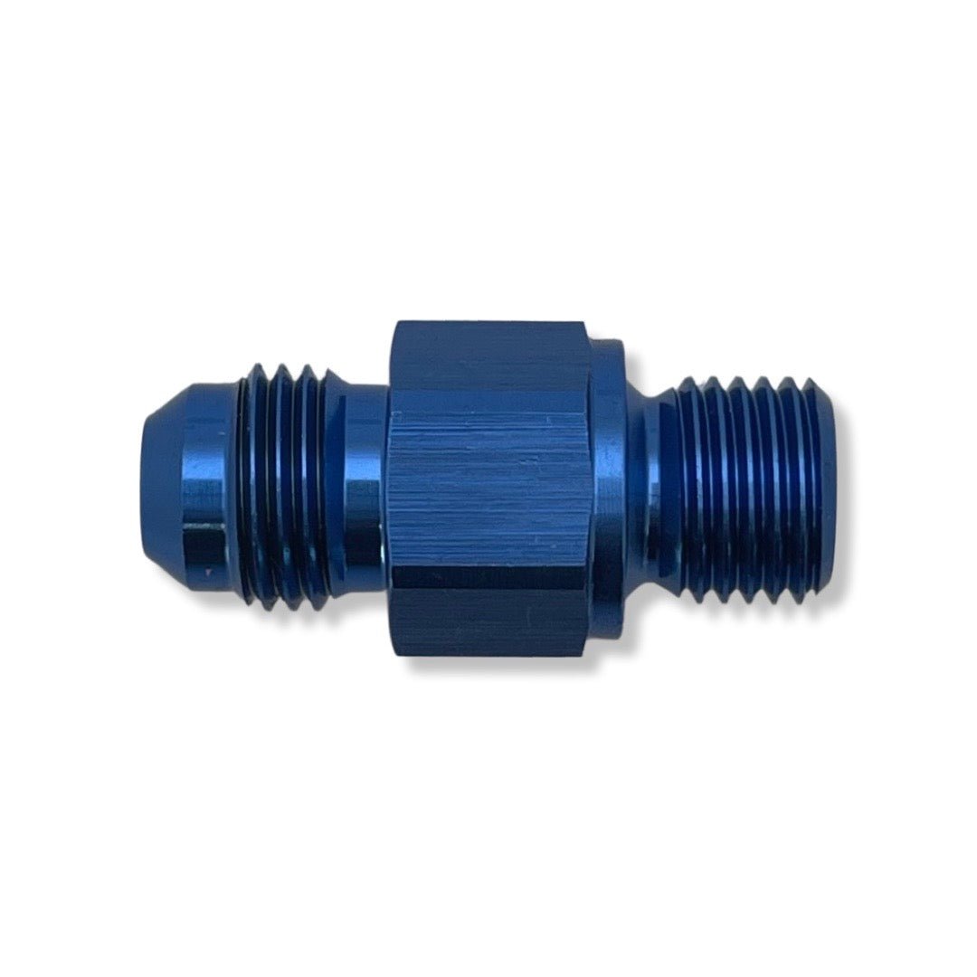 AN6 to 1/4" -18 Npsm Male Adapter - Blue - 981606NPSM by AN3 Parts