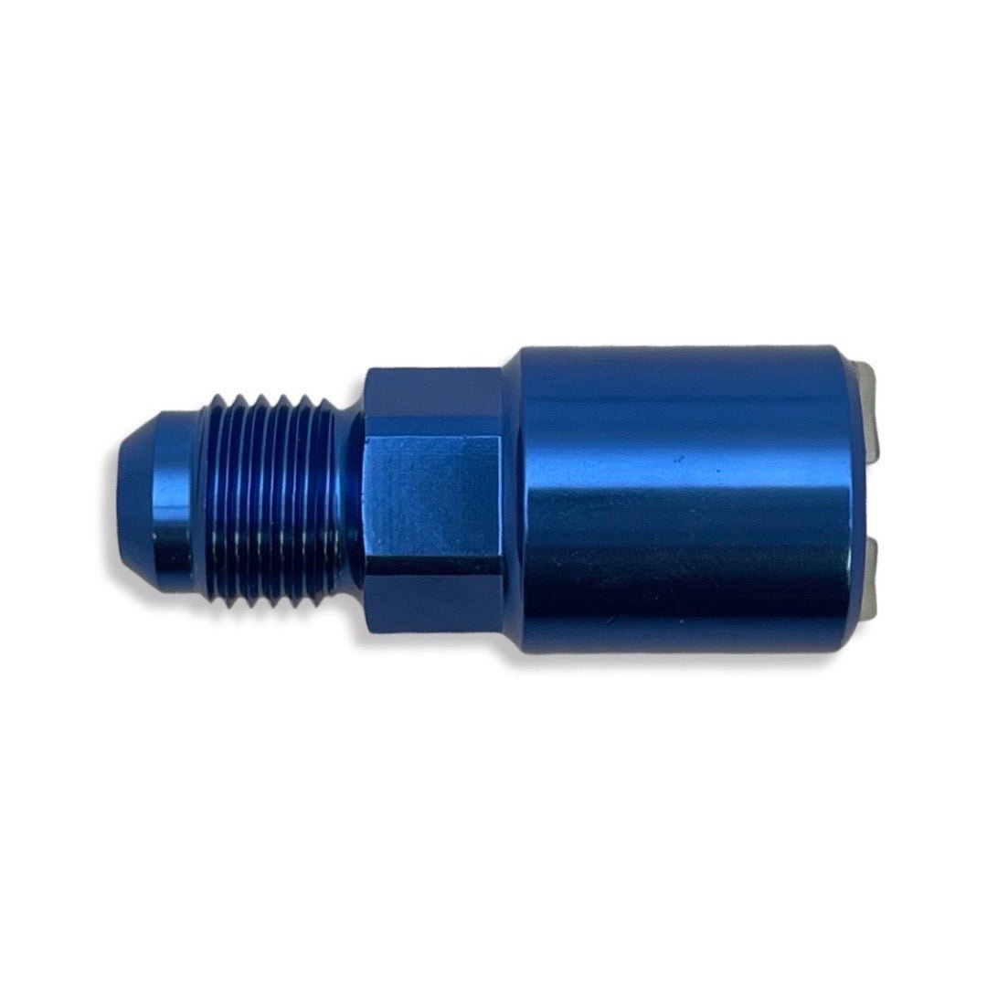 AN6 to 3/8" Female Tube EFI GM Adapter - Blue - 103101 by AN3 Parts