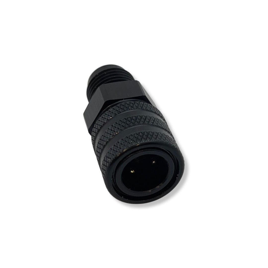 AN6 to 3/8" Female Tube EFI GM Quick Disconnect Adapter - Black - 103101QD by AN3 Parts