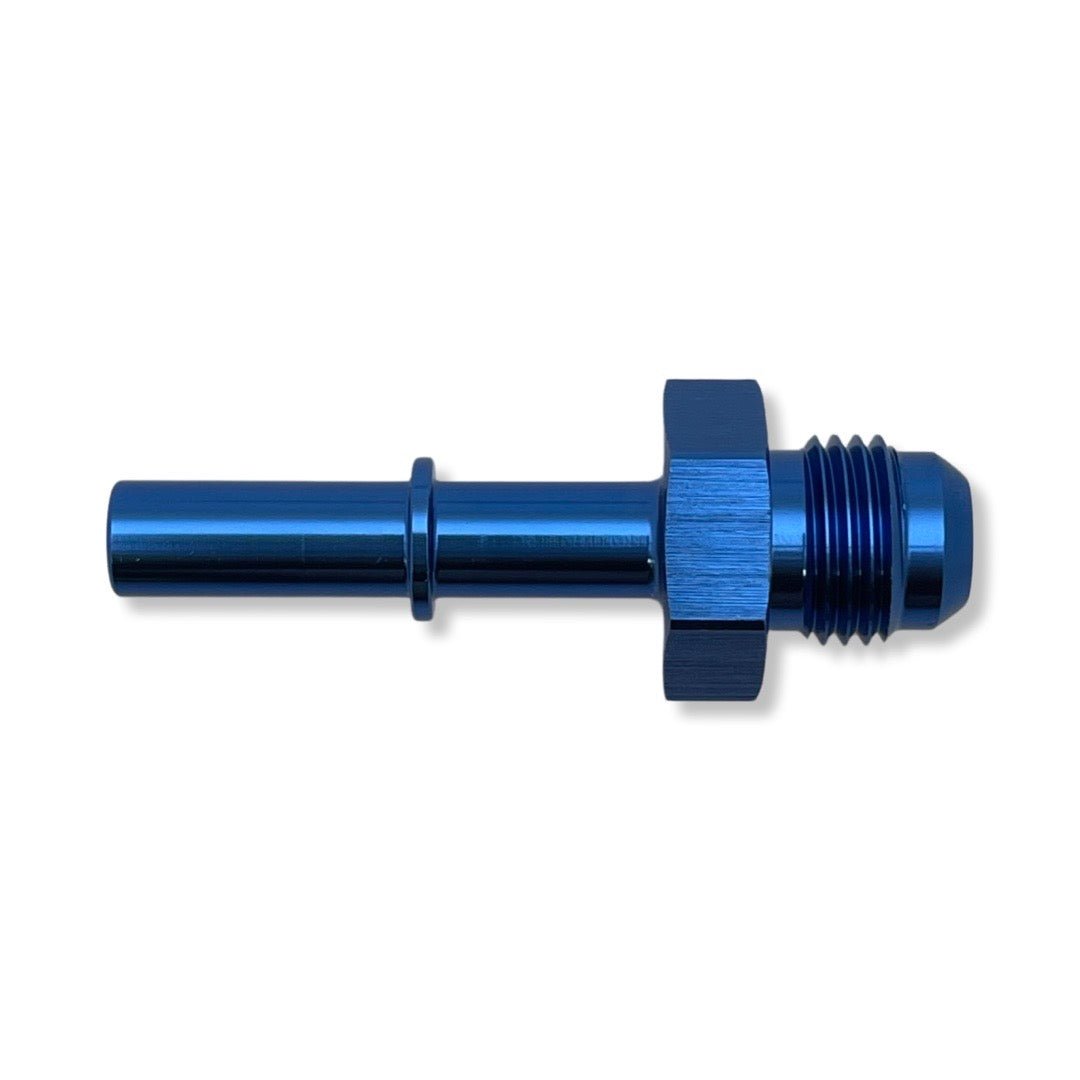 AN6 to 3/8" Male Tube EFI GM Adapter - Blue - 103201 by AN3 Parts