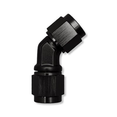 AN8 45° Female Adapter - Black - 939108BK by AN3 Parts