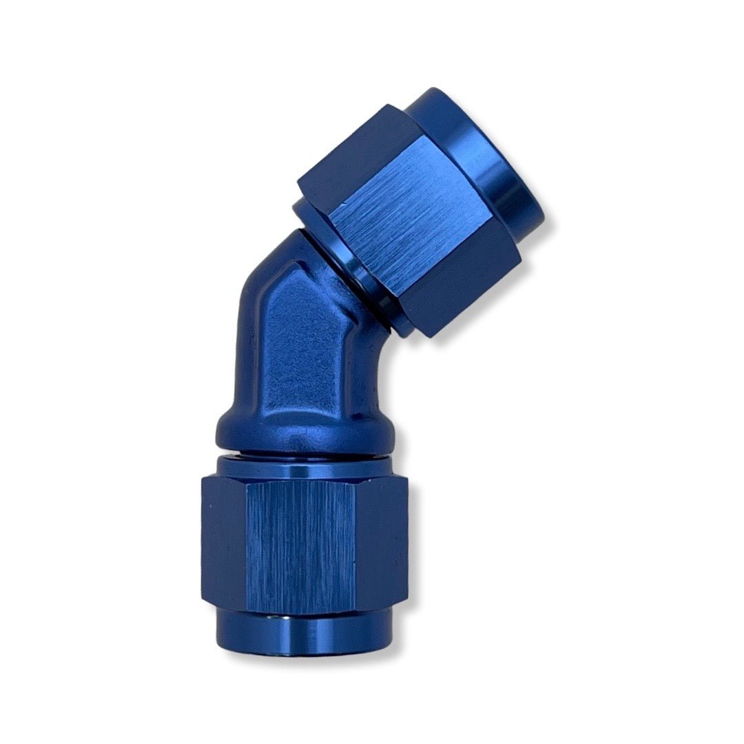 AN8 45° Female Adapter - Blue - 939108 by AN3 Parts