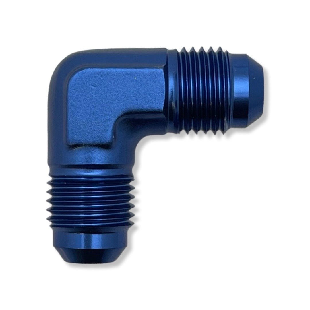 AN8 90° Male Adapter - Blue - 982108 by AN3 Parts