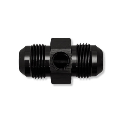 AN8 Male With 1/8" -27 NPT Port Gauge Adapter - Black - 100196BK by AN3 Parts
