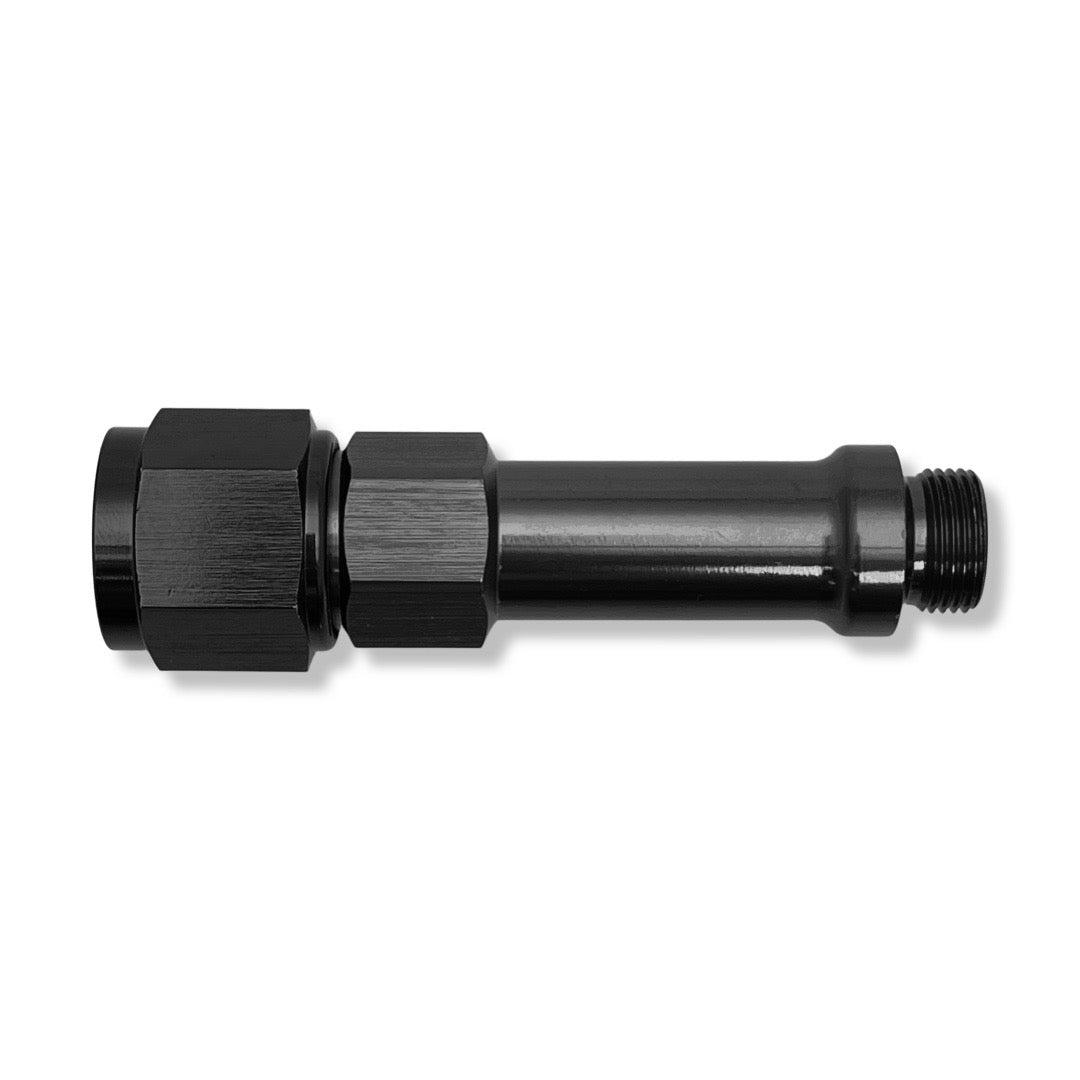 AN8 to 9/16" -24 UNF Long Adapter - Black - 991940LBK by AN3 Parts